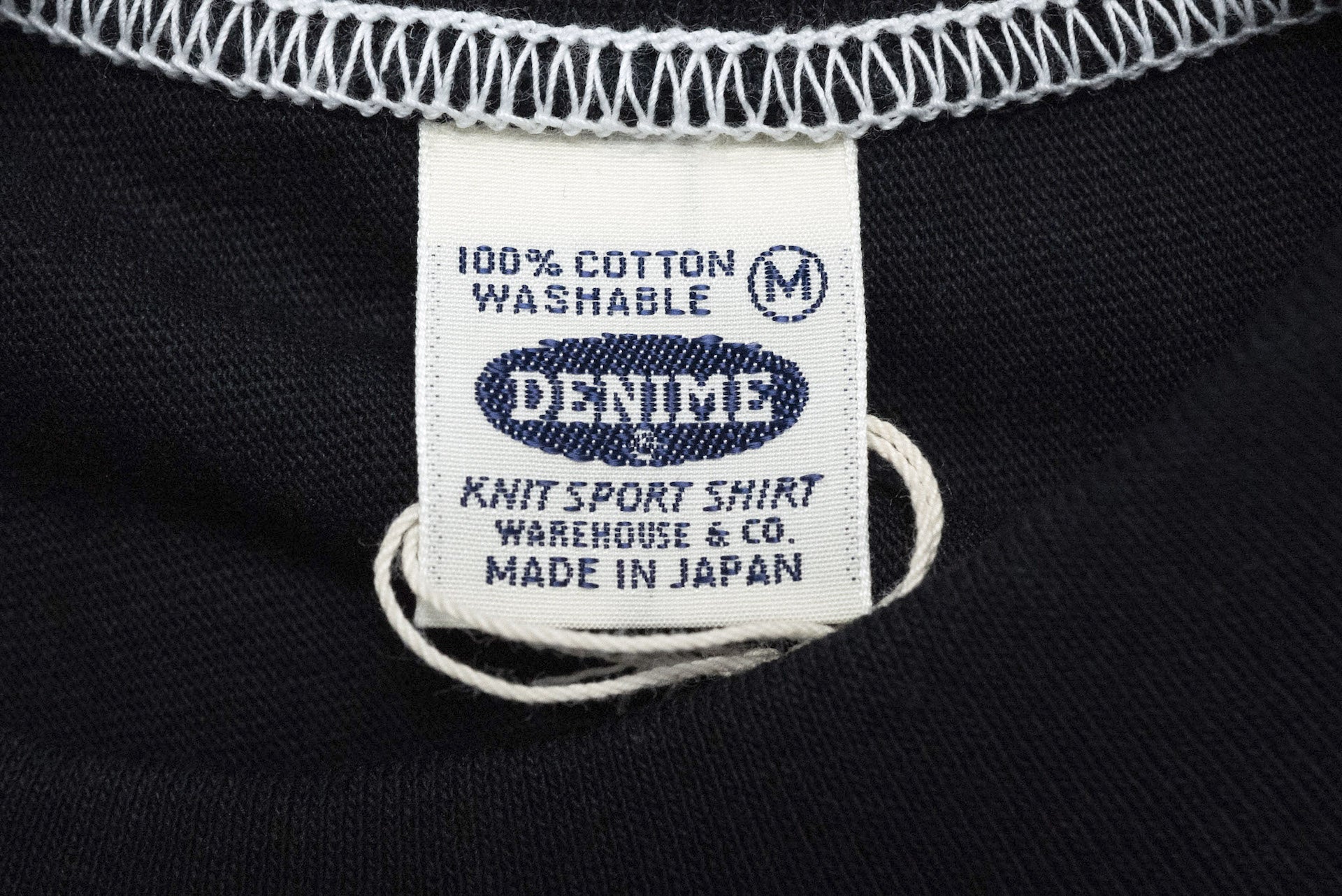 Denime X Warehouse Co. 7oz Loopwheeled Football Tee (Black)