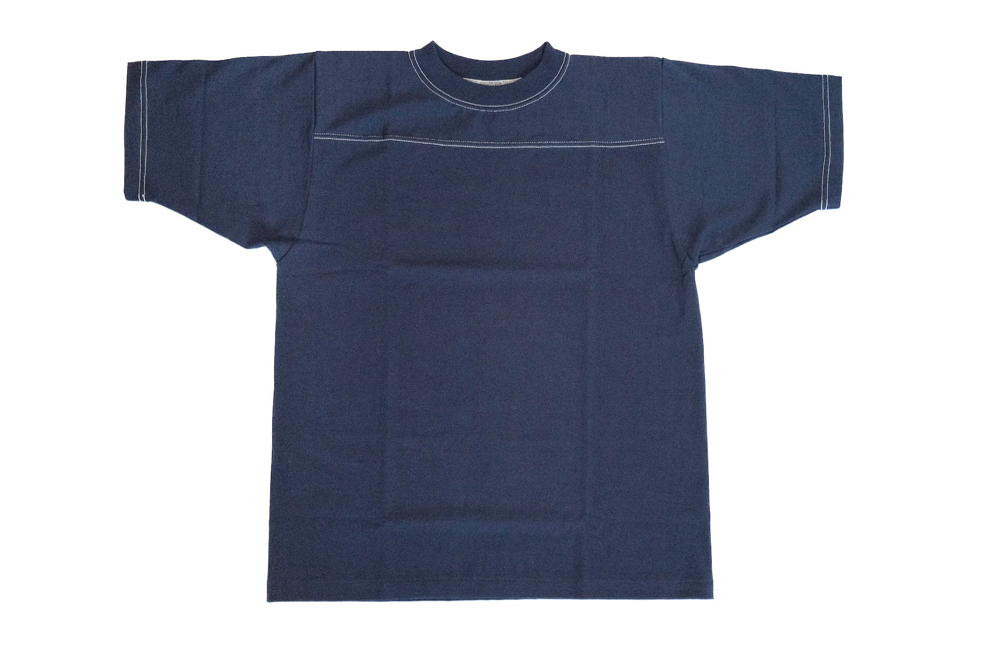 Denime X Warehouse Co. 7oz Loopwheeled Football Tee (Navy)