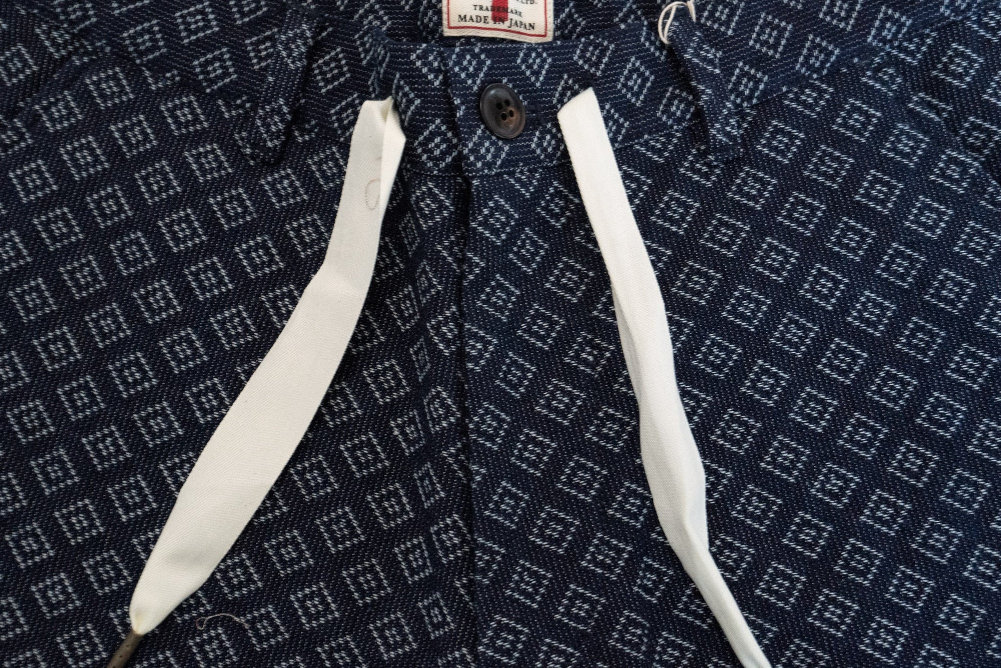 Samurai Indigo Dyed "Diamond" Sashiko Coastal Shorts
