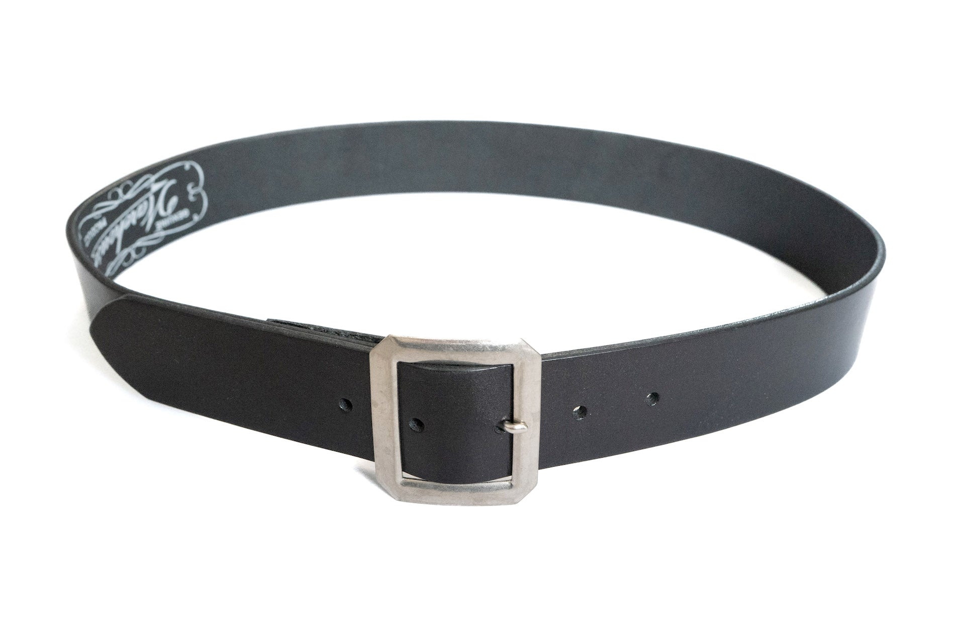 Warehouse 'Garrison' Cowhide Belt (Black)