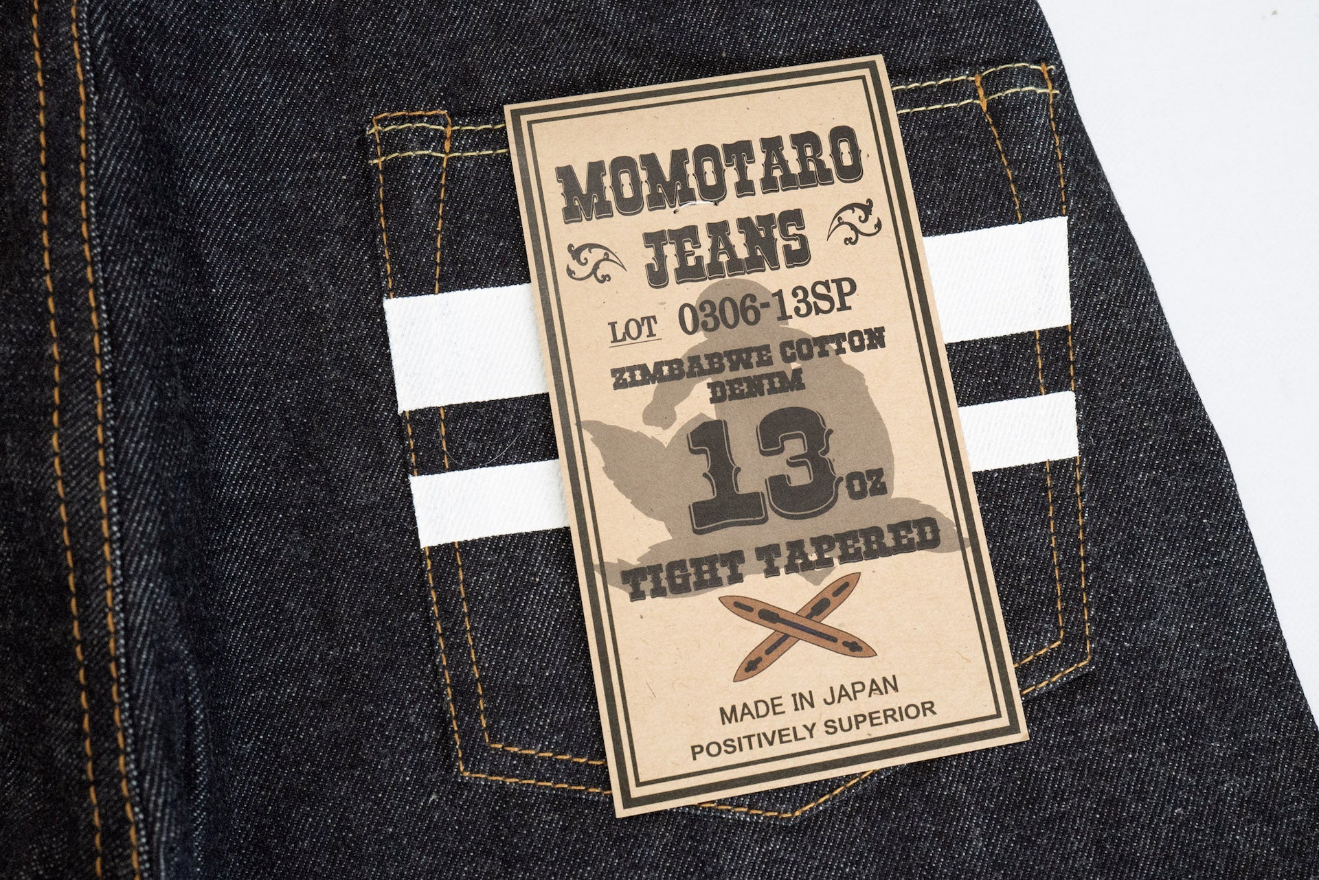 MOMOTARO JEANS 13oz 0306-13SP Denim (Slim Tapered Fit)
