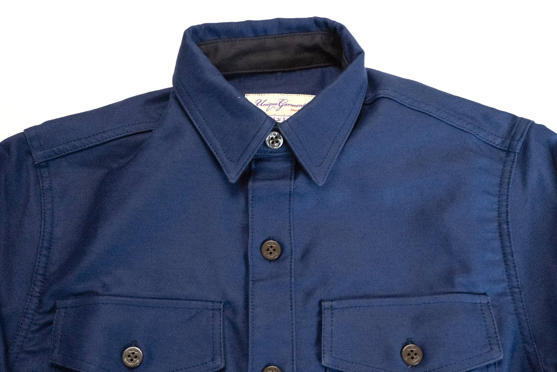 Unique Garment 'Deck Master' Moleskin C.P.O Jacketed Shirt (Royal Blue)