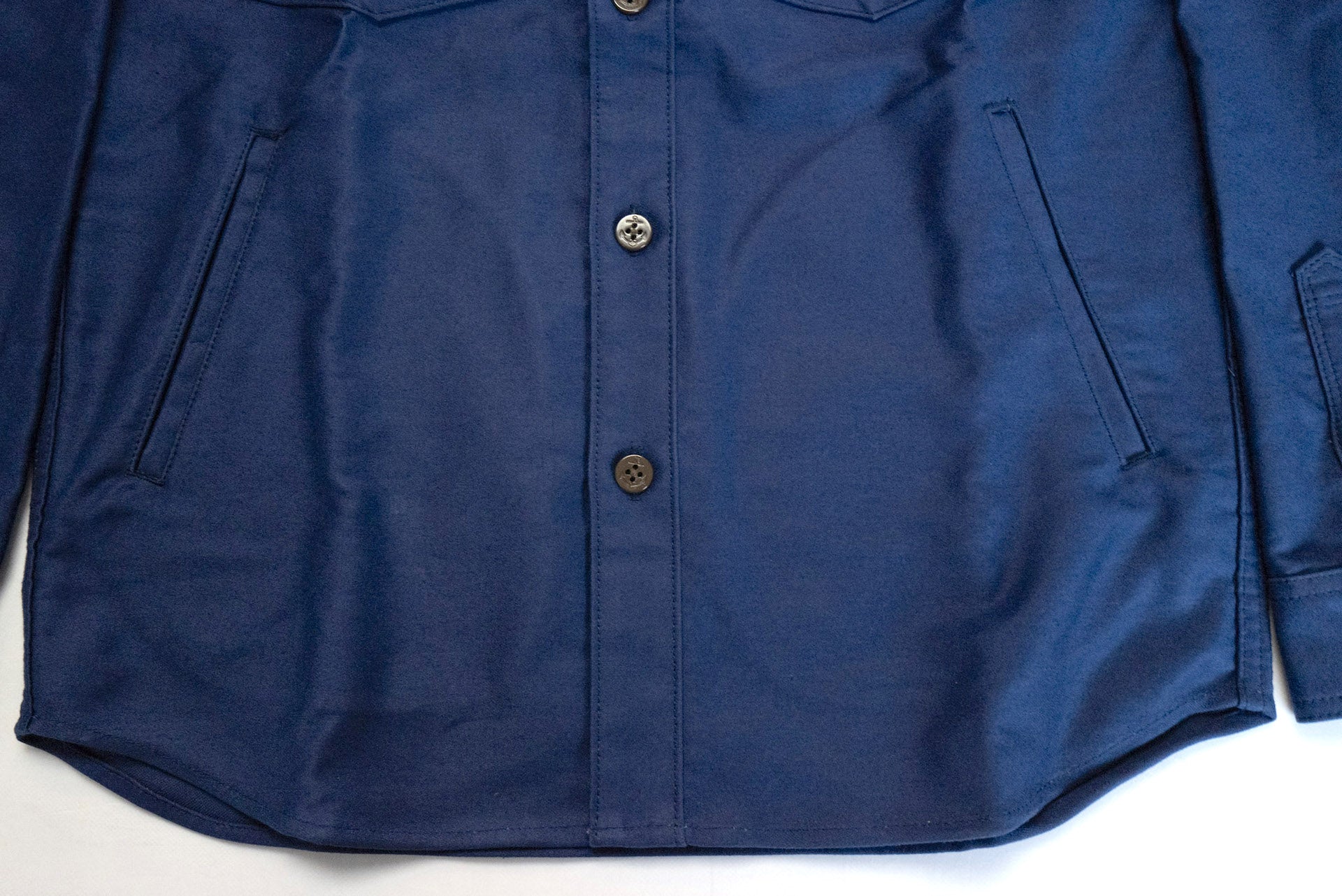 Unique Garment 'Deck Master' Moleskin C.P.O Jacketed Shirt (Royal Blue)