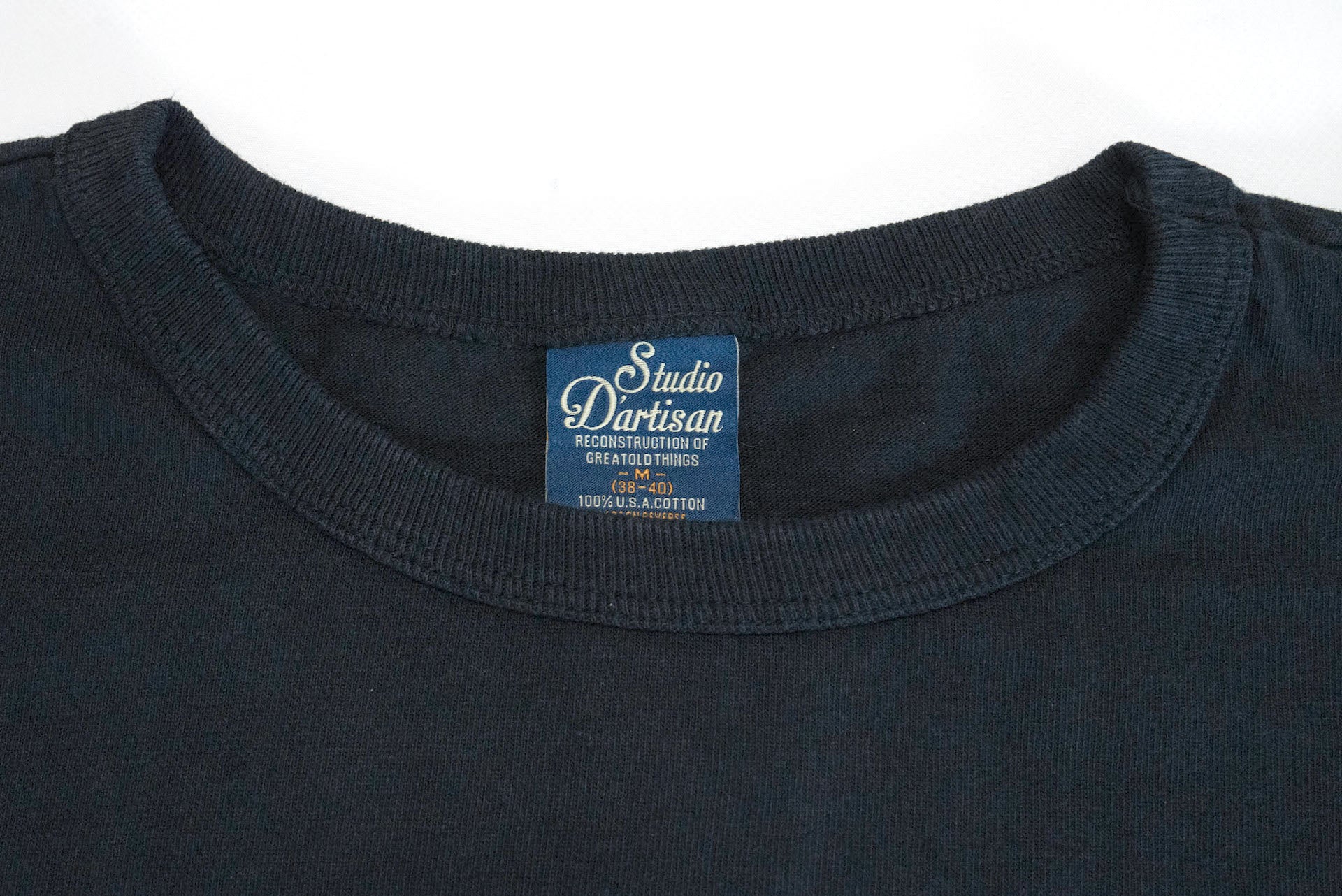 Studio D'Artisan 7oz 'USA Cotton' Loopwheeled Tee (Navy)