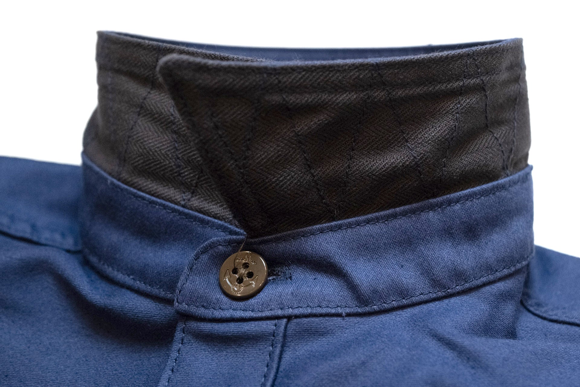 Unique Garment 'Deck Master' Moleskin C.P.O Jacketed Shirt (Royal Blue)