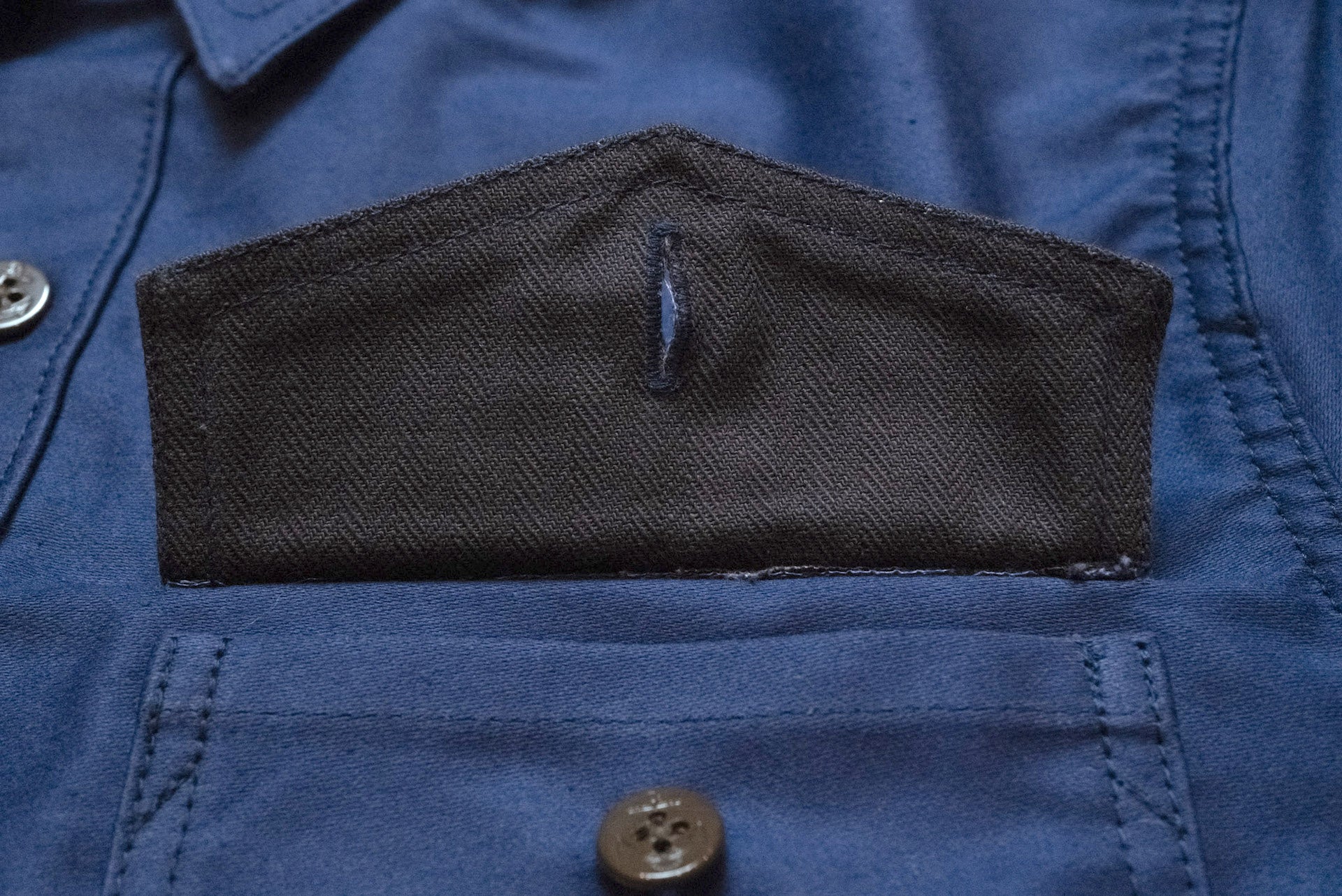 Unique Garment 'Deck Master' Moleskin C.P.O Jacketed Shirt (Royal Blue)