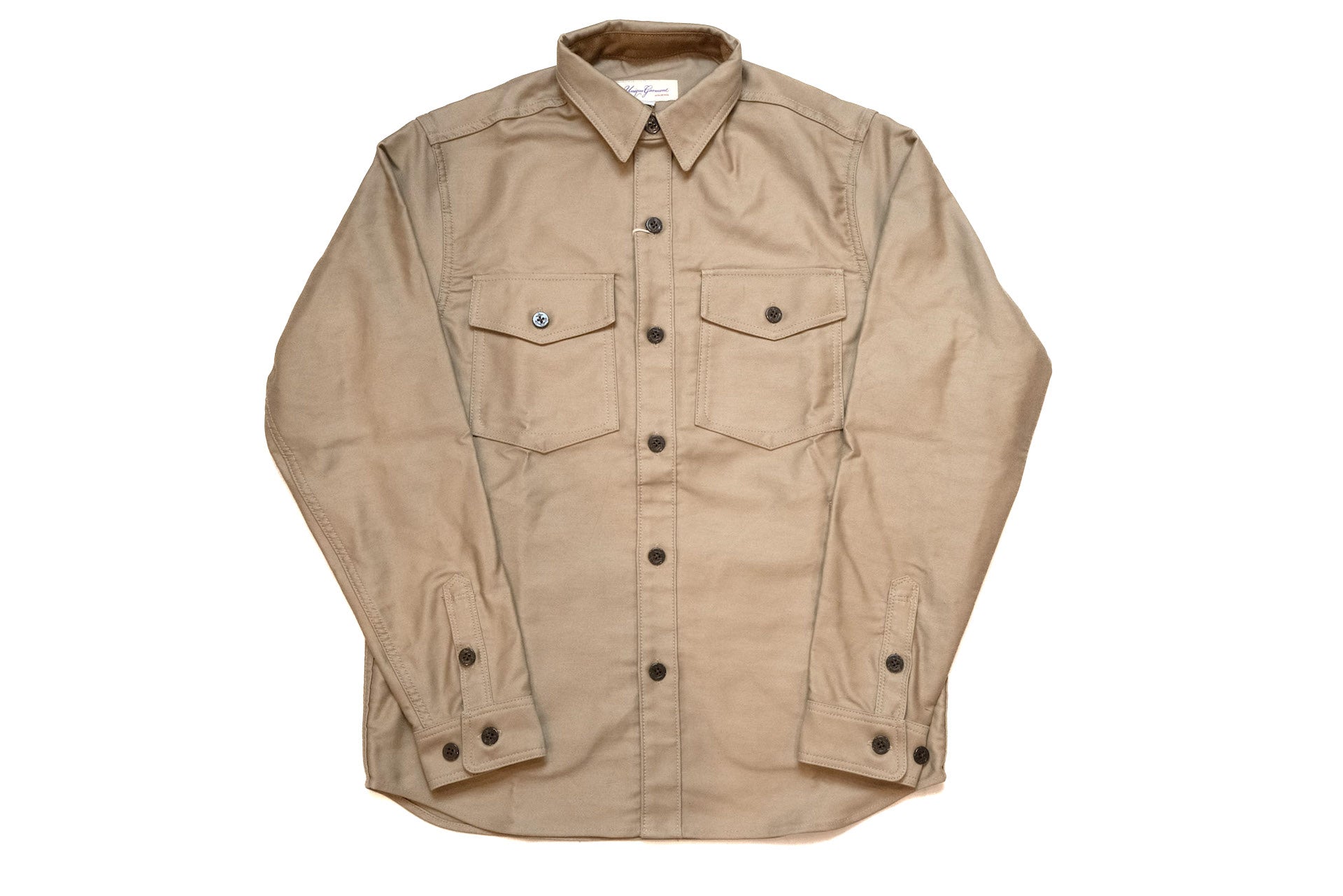 Unique Garment 'Deck Master' Moleskin C.P.O Jacketed Shirt (Sand Beige)