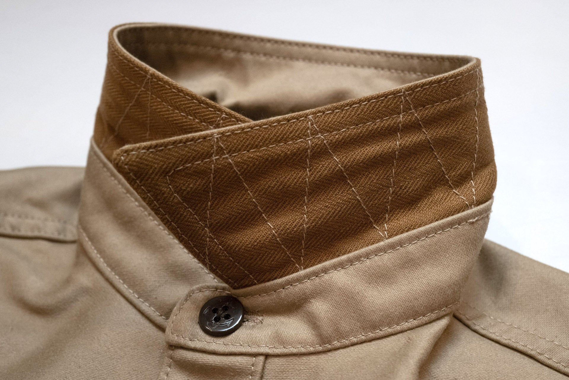 Unique Garment 'Deck Master' Moleskin C.P.O Jacketed Shirt (Sand Beige)