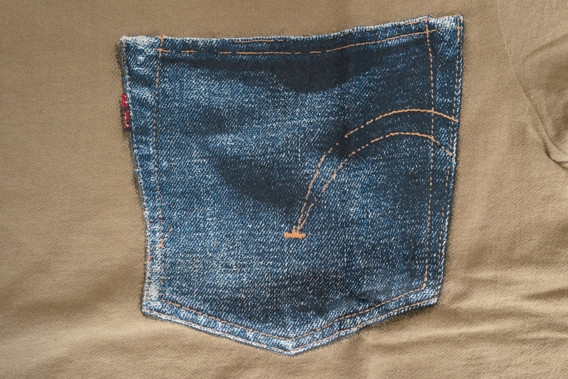 Samurai 7oz "Painting" Loopwheeled Tee (Beige)