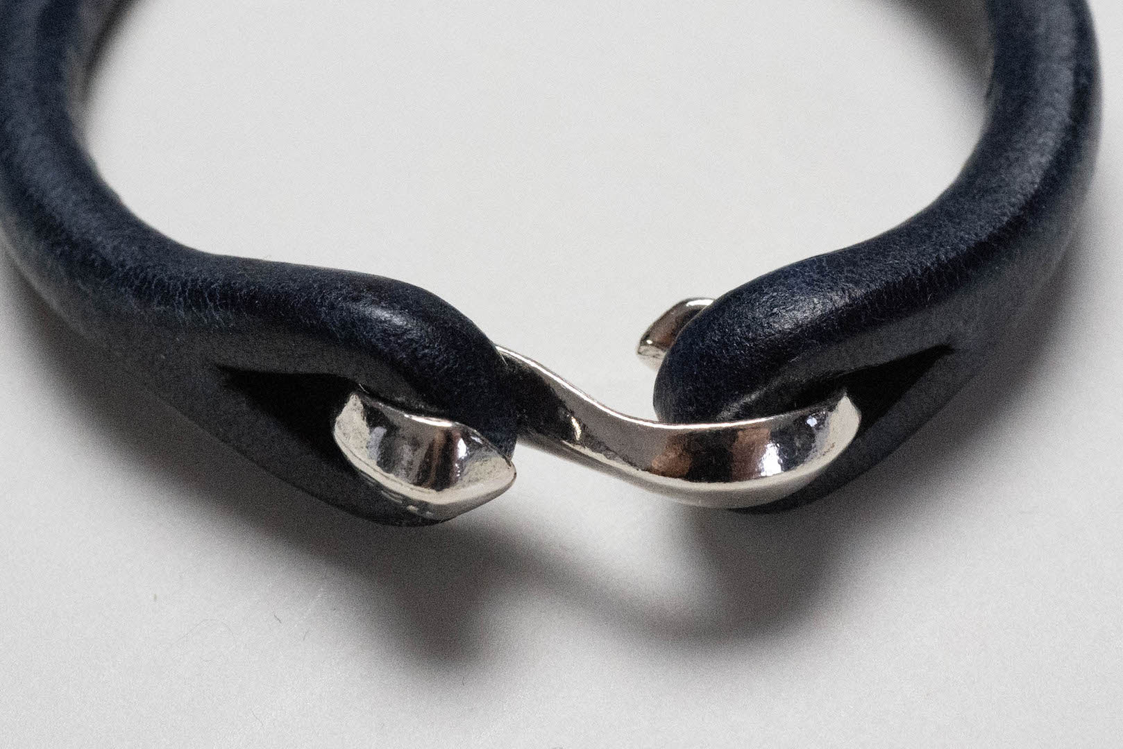 The Flat Head 'Silver Hook' Single Cuff (Indigo Navy)
