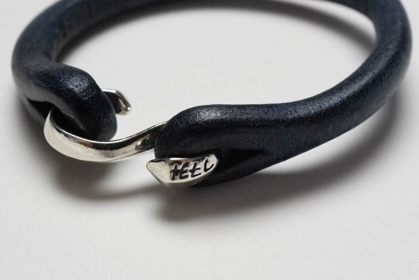 The Flat Head 'Silver Hook' Single Cuff (Indigo Navy)