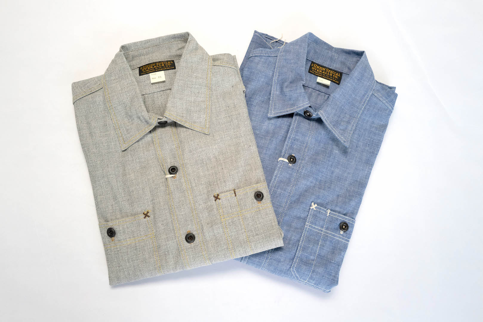 Freewheelers 8oz "Neal" Selvage Chambray Shirt (White Pepper)