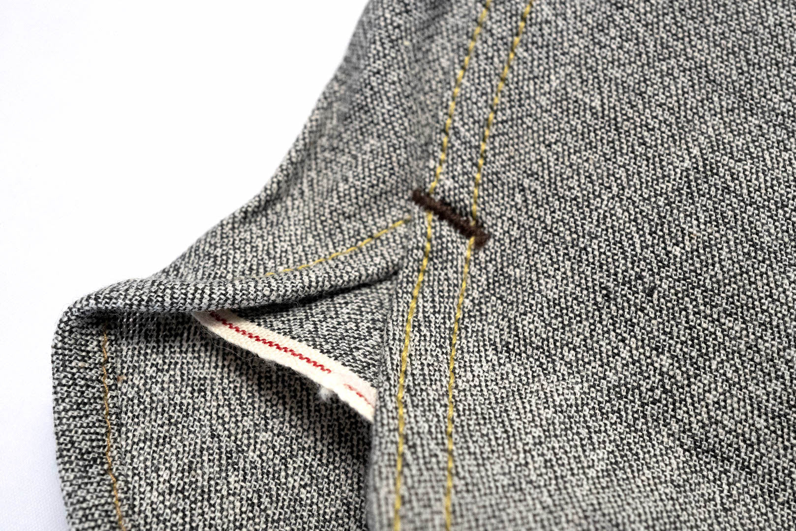 Freewheelers 8oz "Neal" Selvage Chambray Shirt (White Pepper)