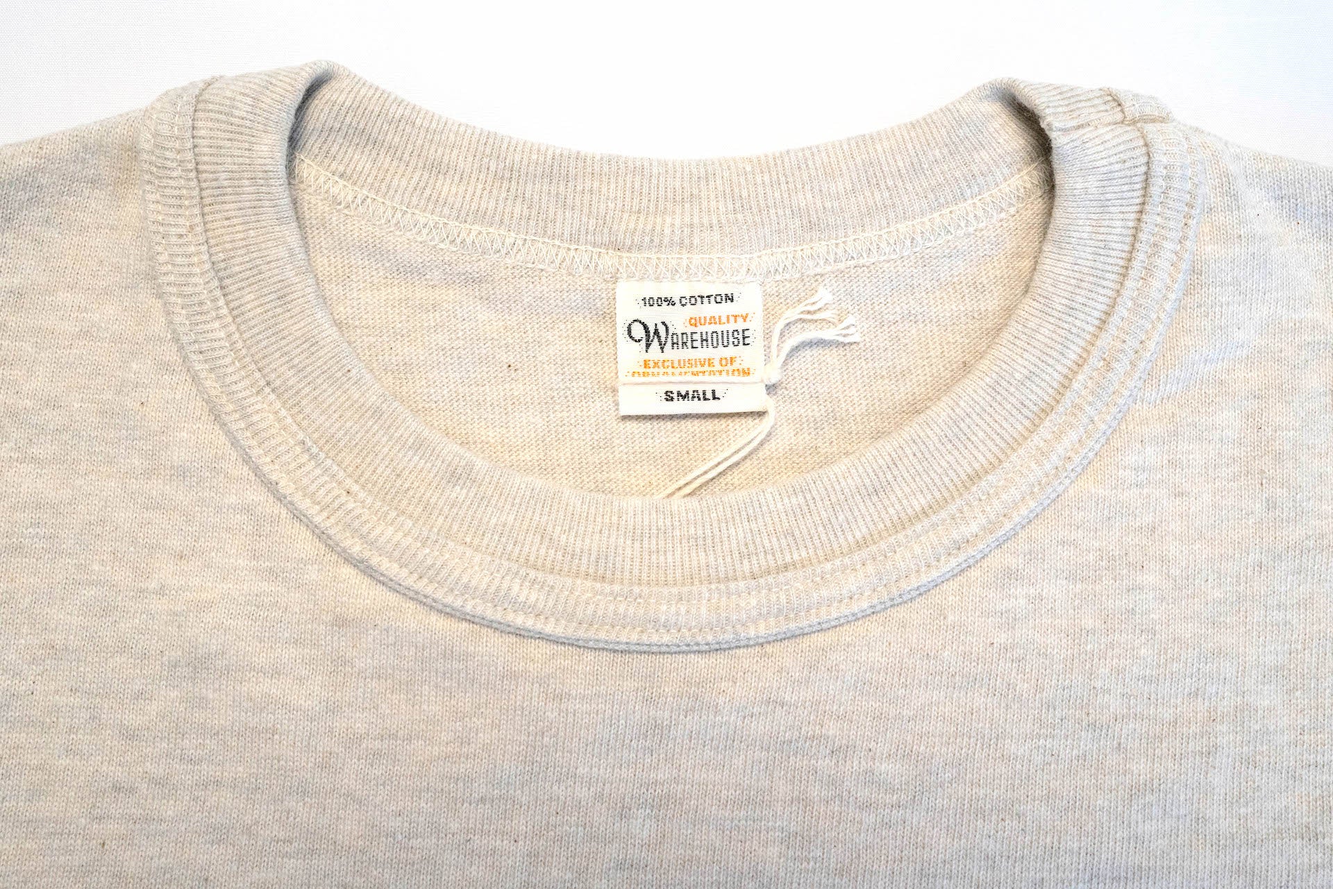 Warehouse 5.5oz "Bamboo Textured" Plain Tee (Oatmeal)