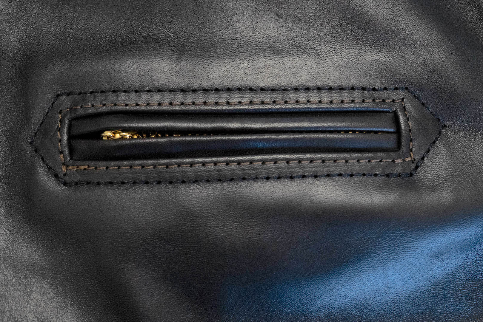 The Flat Head Horsehide 50s Single Riders Jacket (Black Tea-Cored)