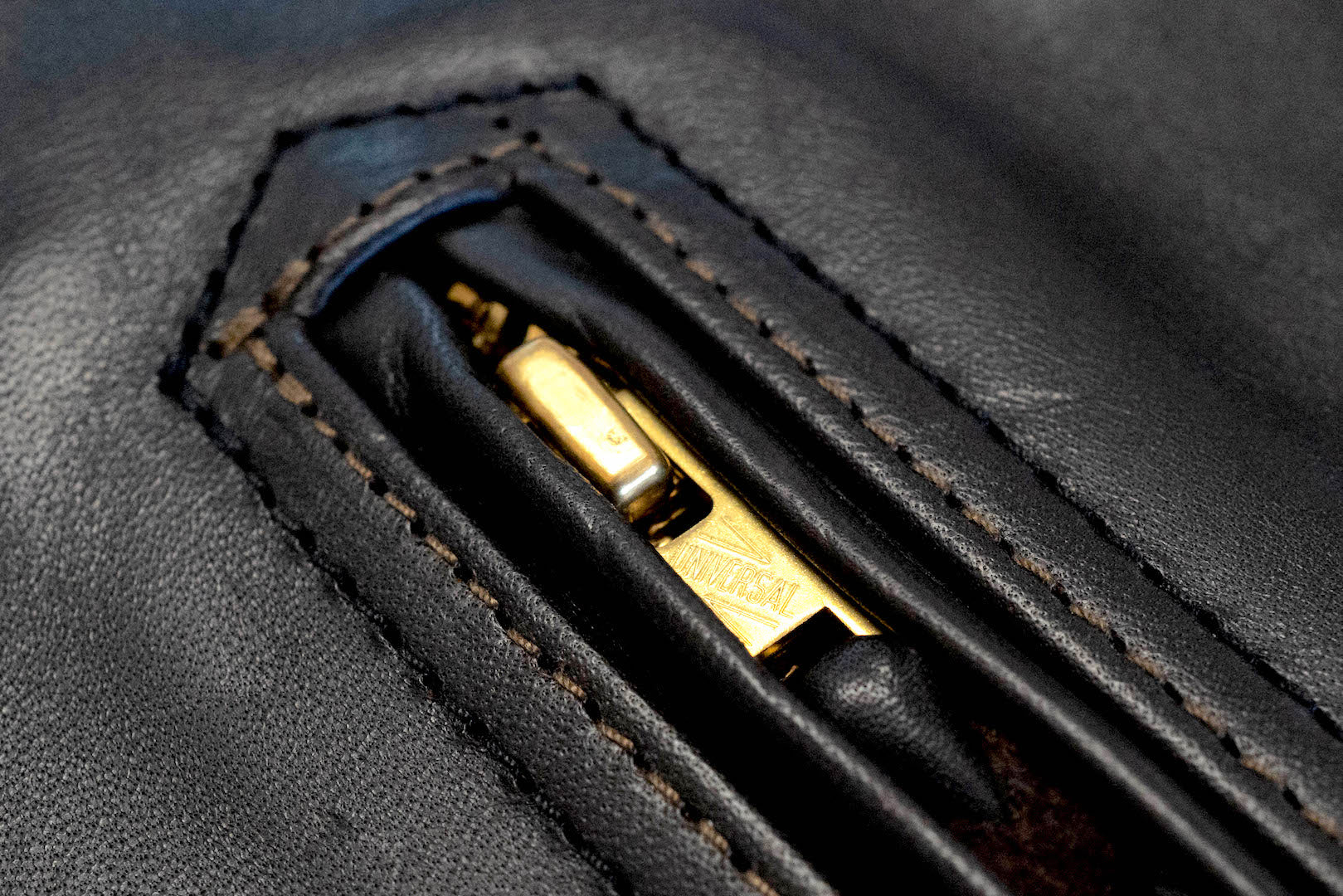 The Flat Head Horsehide 50s Single Riders Jacket (Black Tea-Cored)