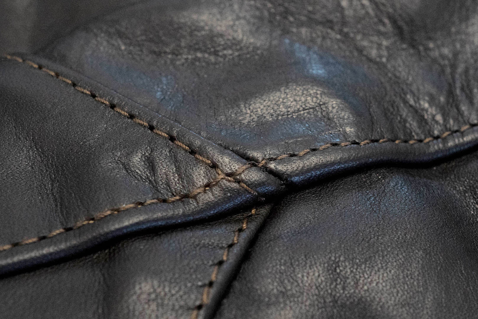 The Flat Head Horsehide 50s Single Riders Jacket (Black Tea-Cored)