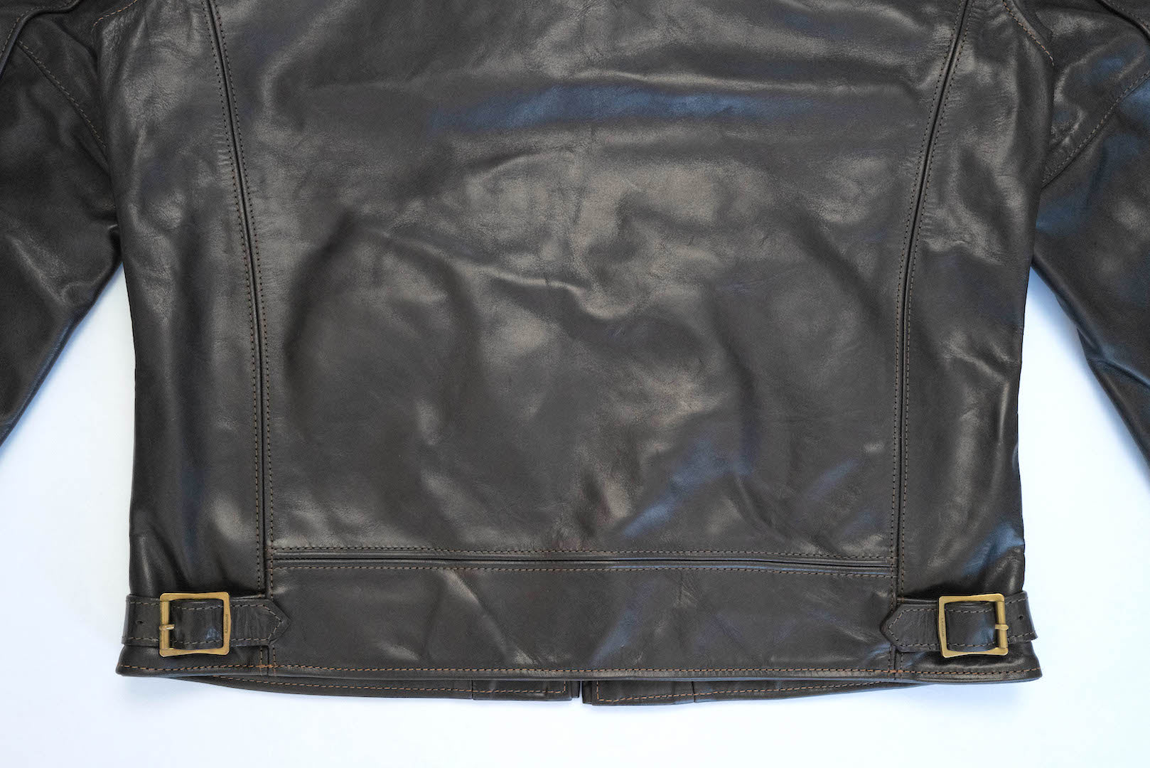 The Flat Head Horsehide 50s Single Riders Jacket (Black Tea-Cored)