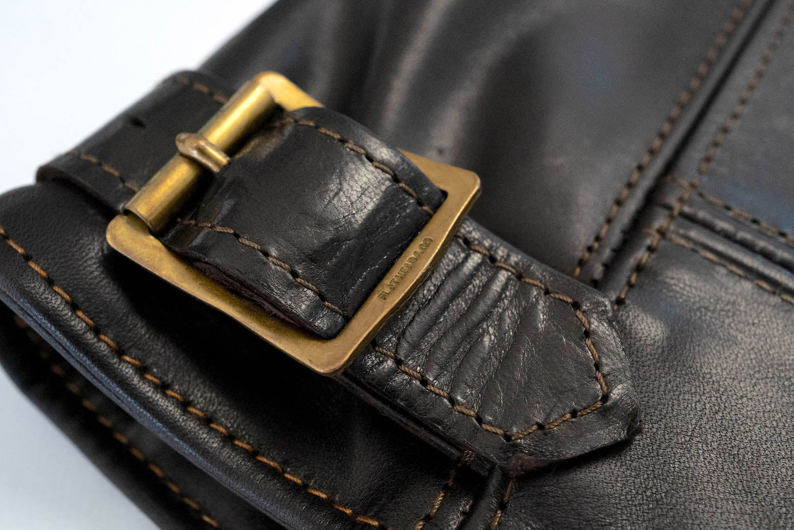 The Flat Head Horsehide 50s Single Riders Jacket (Black Tea-Cored)