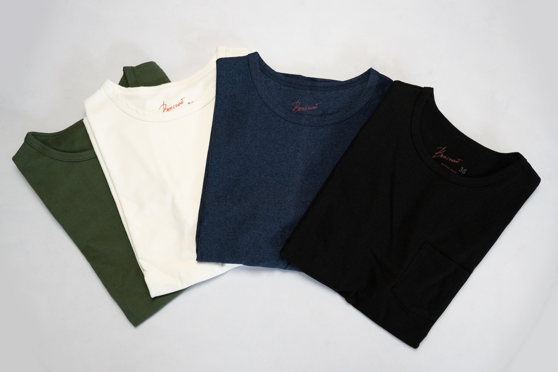 Boncoura 10oz Ultra Heavy Loopwheeled Pocket Tee (White)