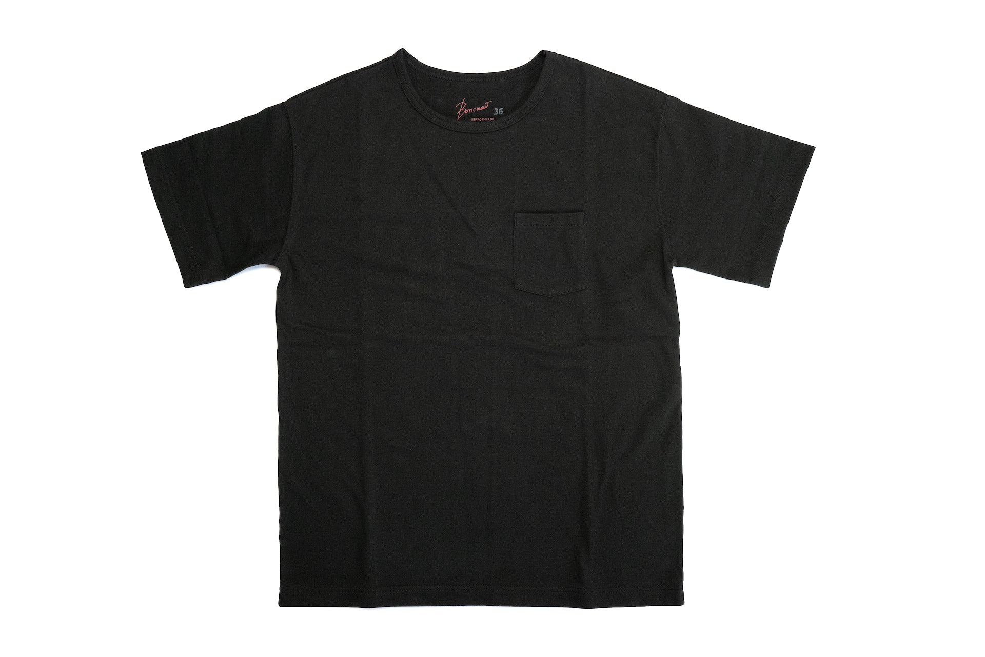 Boncoura 10oz Ultra Heavy Loopwheeled Pocket Tee (Black)