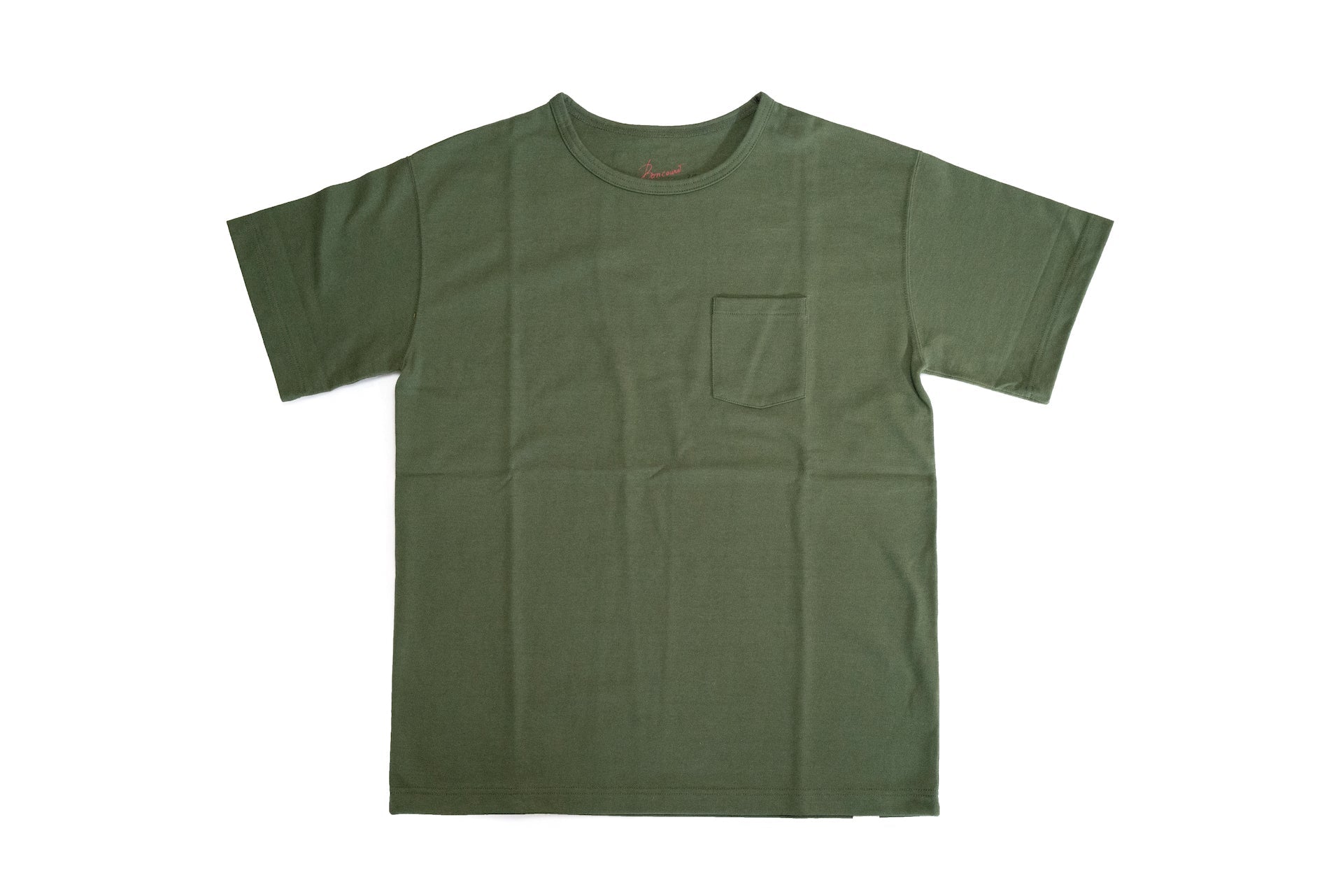 Boncoura 10oz Ultra Heavy Loopwheeled Pocket Tee (Olive)