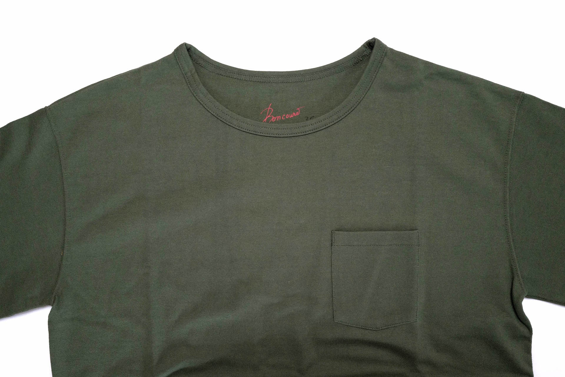 Boncoura 10oz Ultra Heavy Loopwheeled Pocket Tee (Olive)