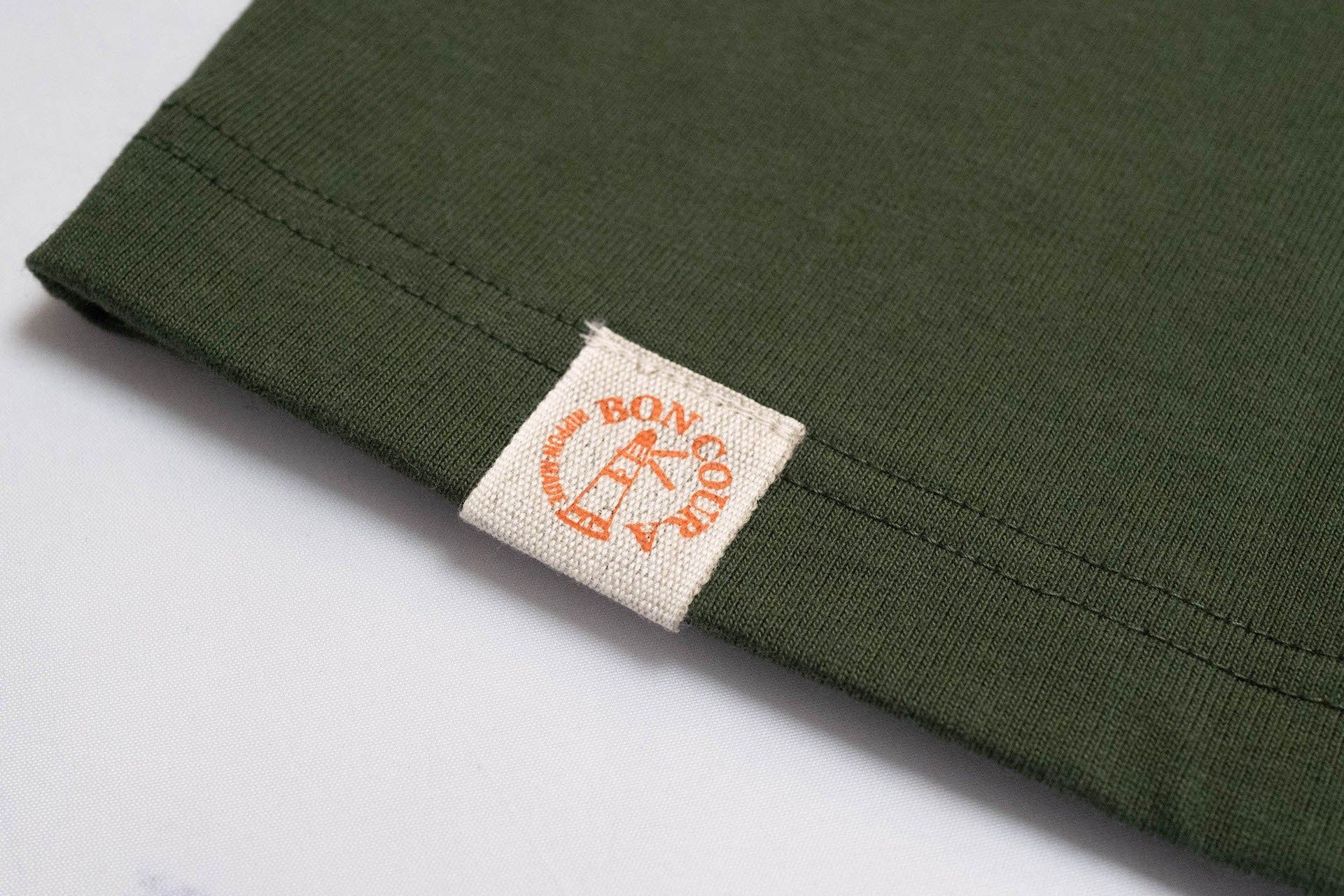 Boncoura 10oz Ultra Heavy Loopwheeled Pocket Tee (Olive)