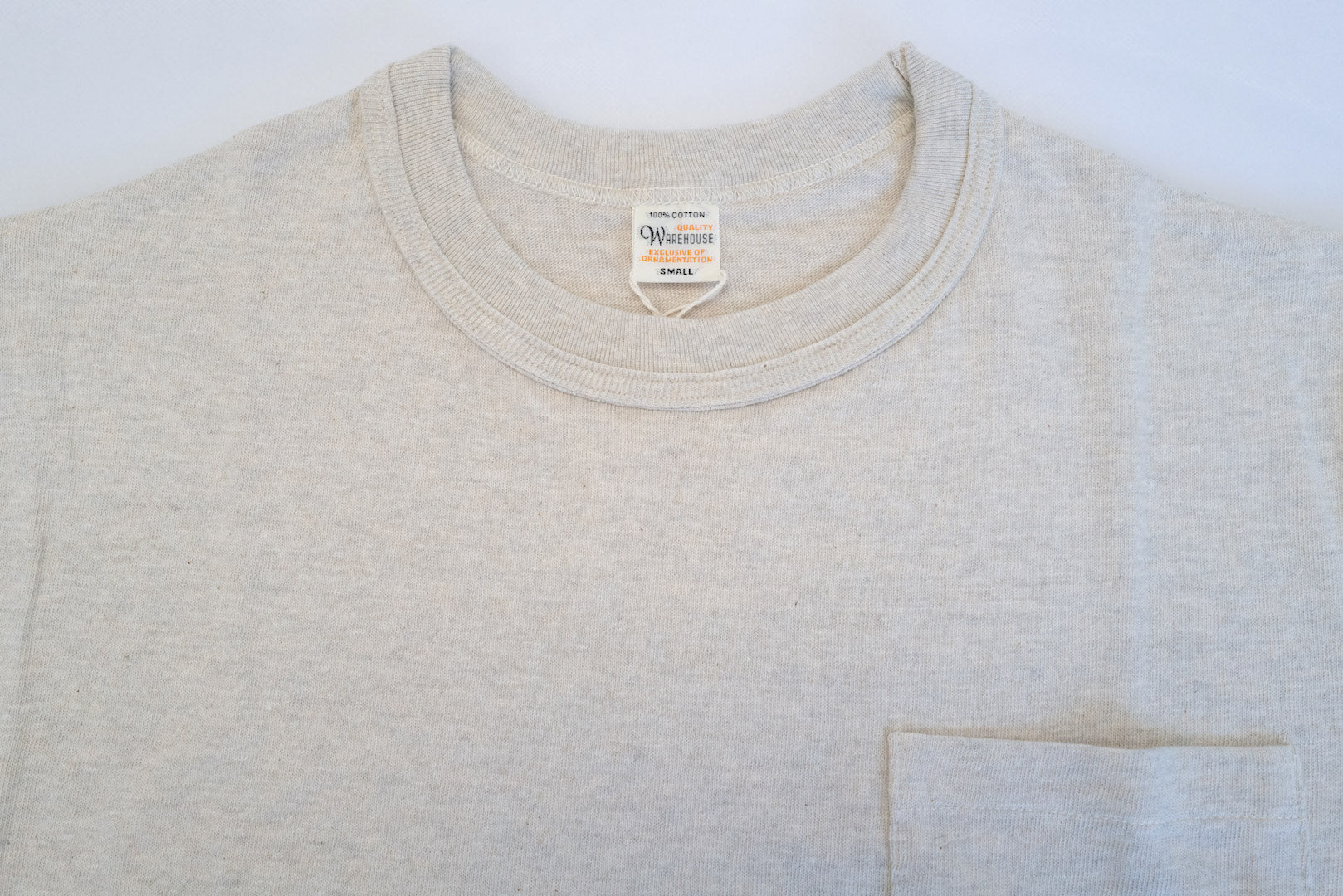 Warehouse 5.5oz "Bamboo Textured" Pocket Tee (Oatmeal)