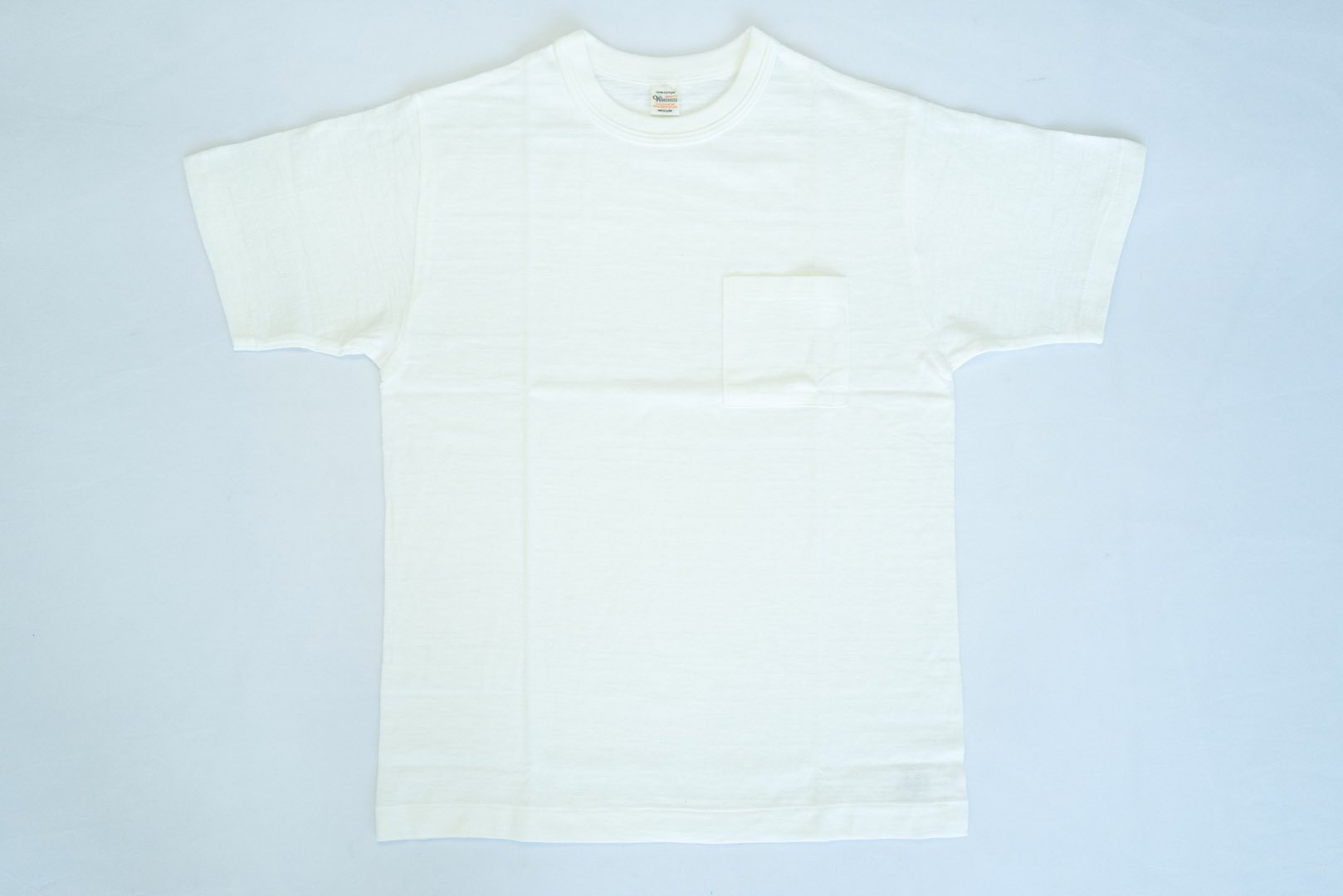 Warehouse 5.5oz "Bamboo Textured" Pocket Tee (White)