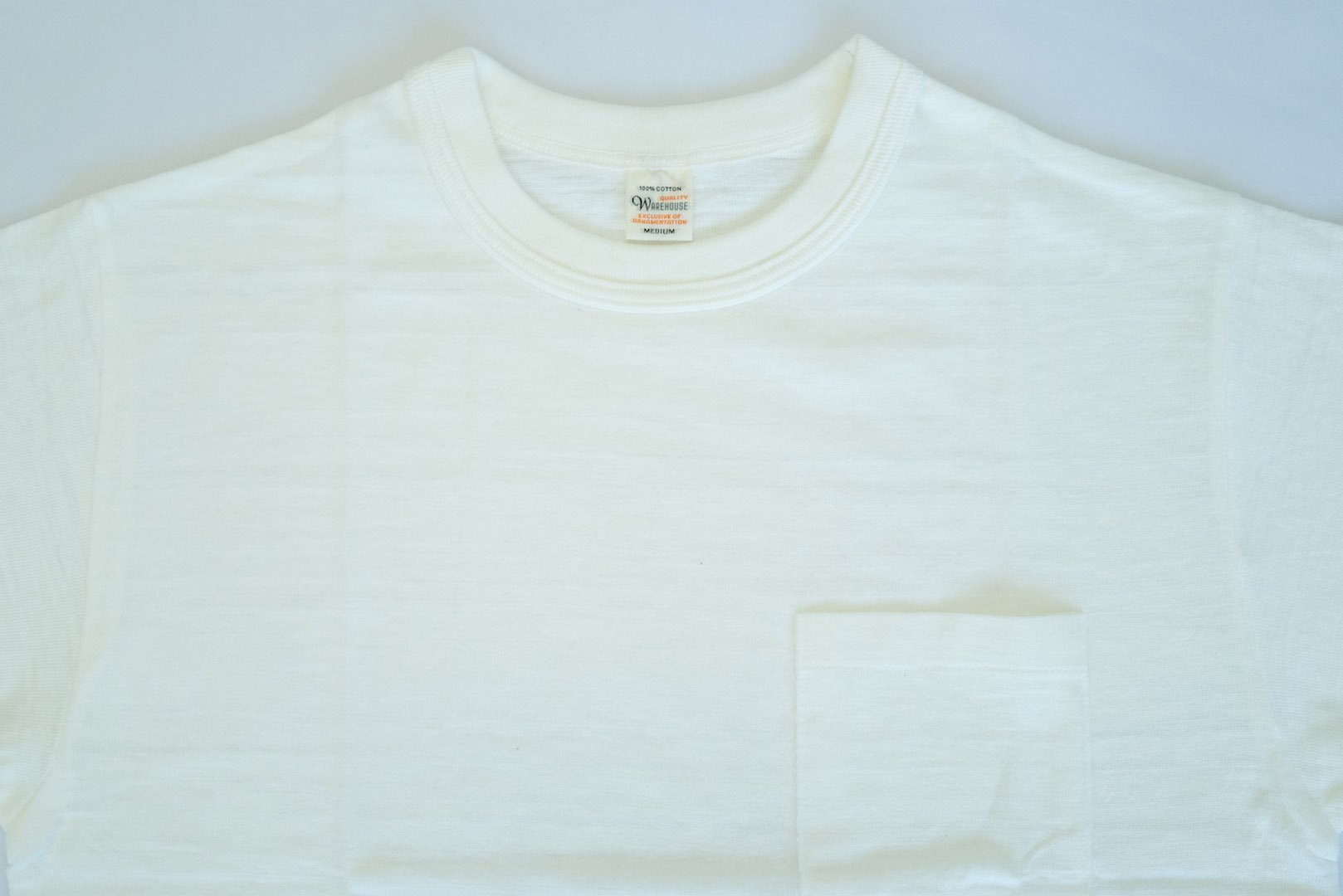 Warehouse 5.5oz "Bamboo Textured" Pocket Tee (White)