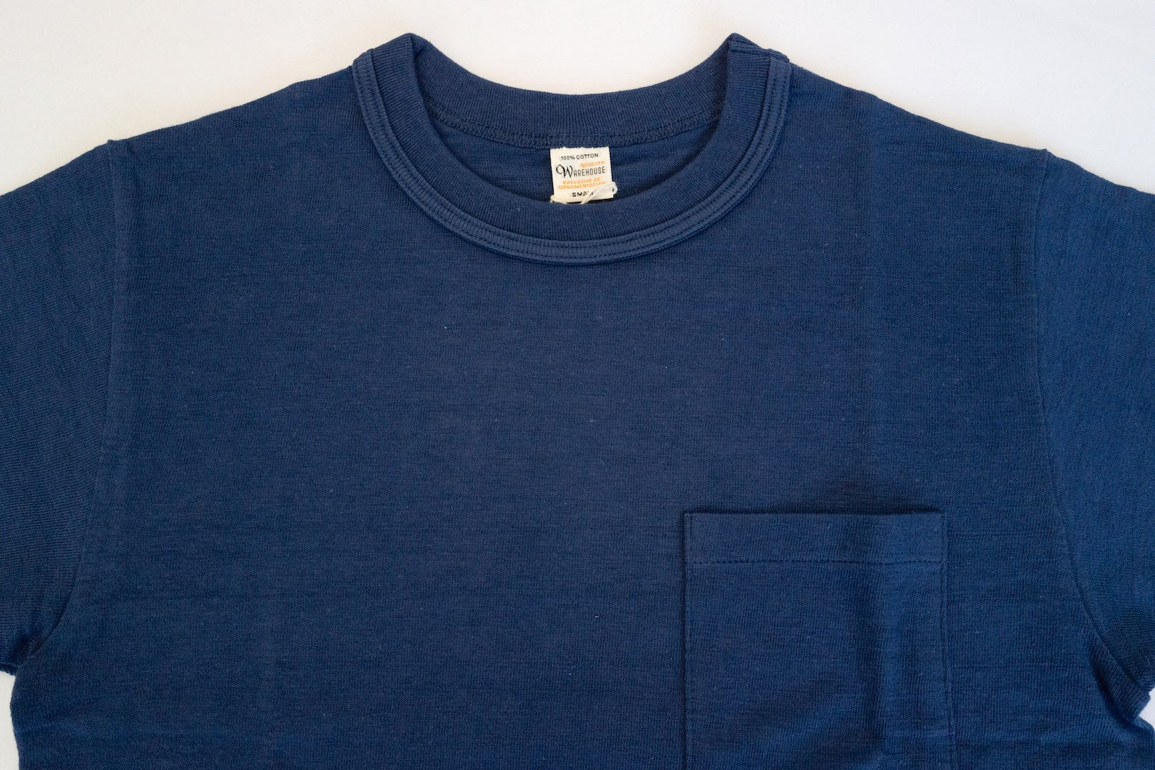 Warehouse 5.5oz "Bamboo Textured" Pocket Tee (Navy)