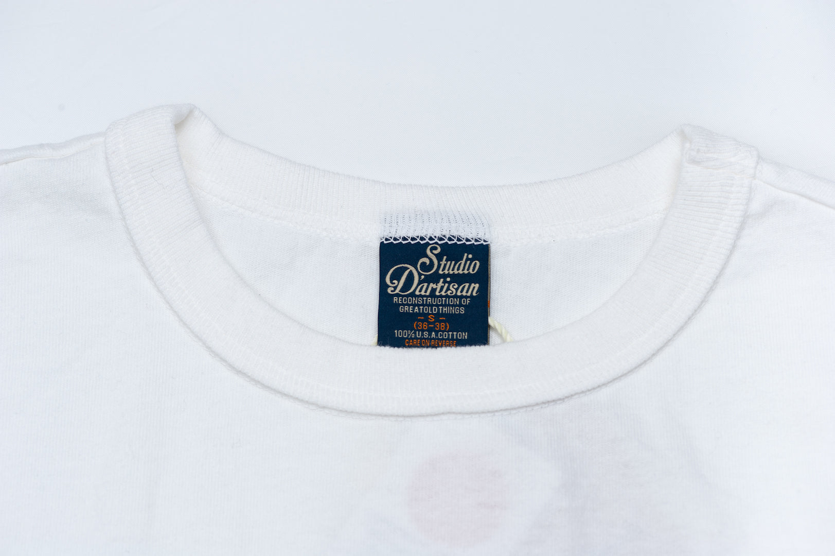 Studio D'Artisan 7oz 'USA Cotton' Loopwheeled Tee (White)