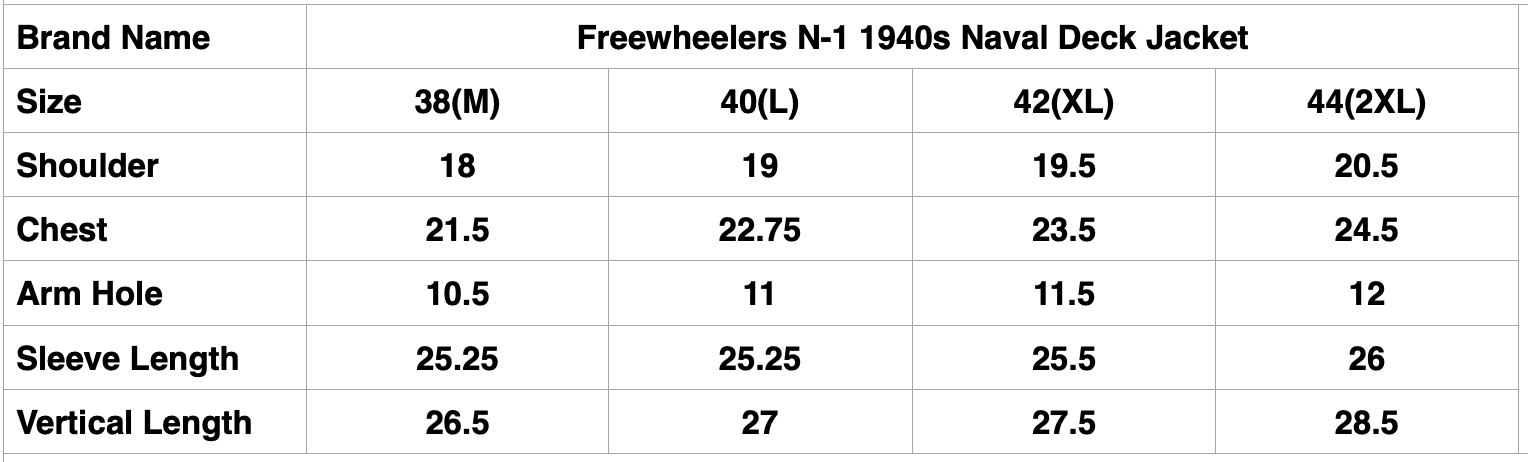 Freewheelers N-1 1940s Naval Deck Jacket (Red Khaki)