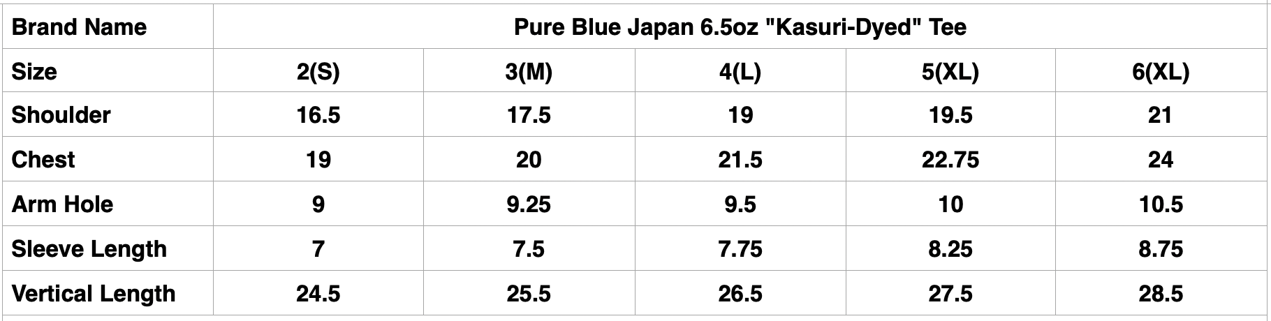 Pure Blue Japan 6.5oz "Kasuri-Dyed" Tee (Indigo)