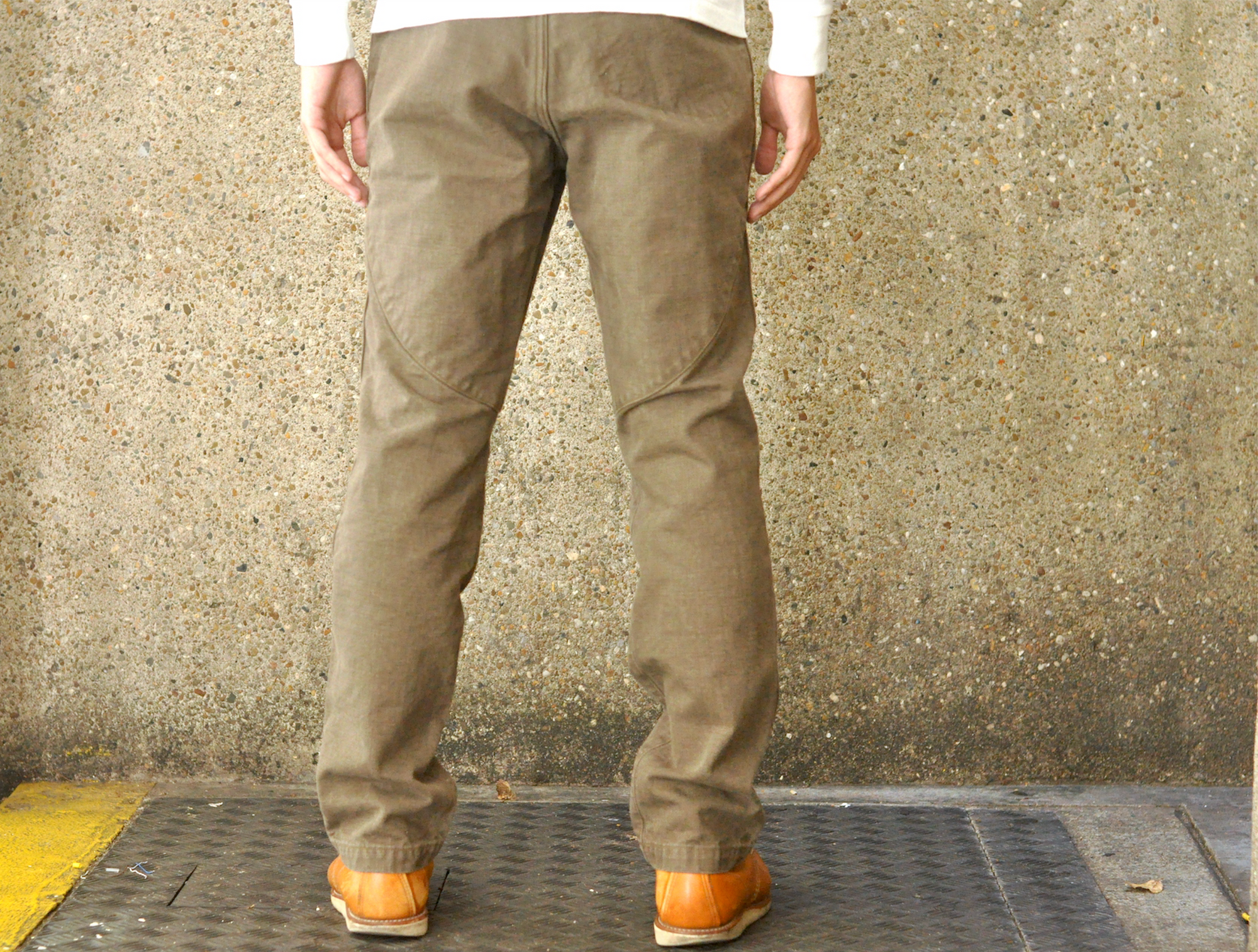 Freewheelers "Bear Tooth" Heavyweight Duck Canvas Trousers (Olive)