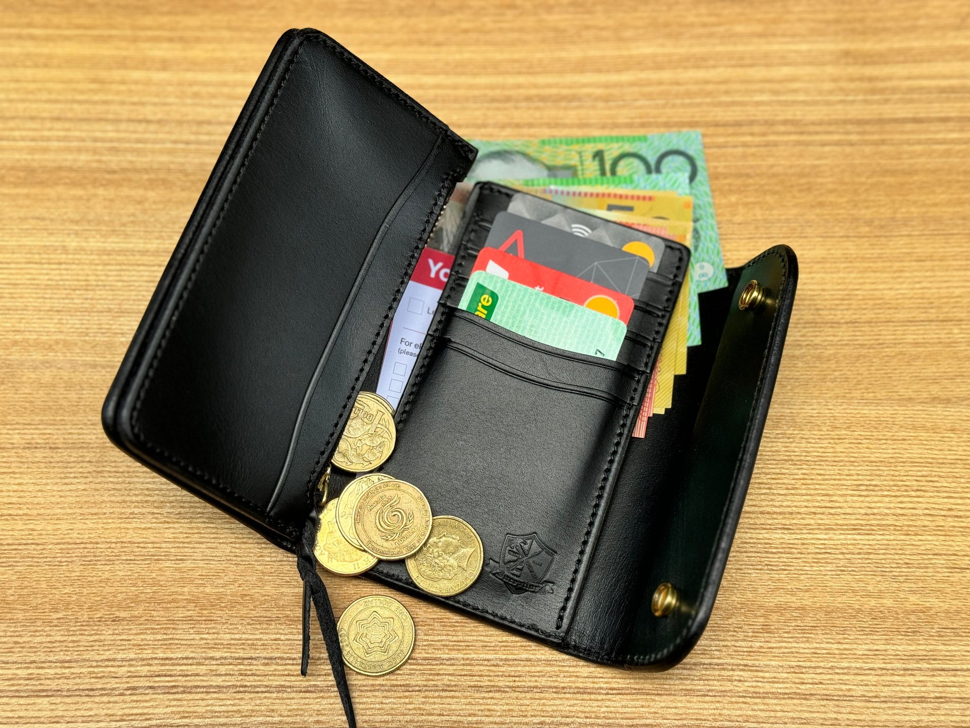 Inception by Accel Company 'Bridle Cowhide' Middle Wallets (Tan)