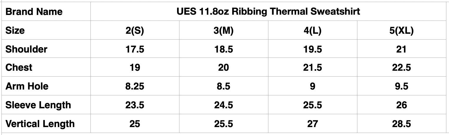 UES 11.8oz Ribbing Thermal Sweatshirt (Vintage Olive)