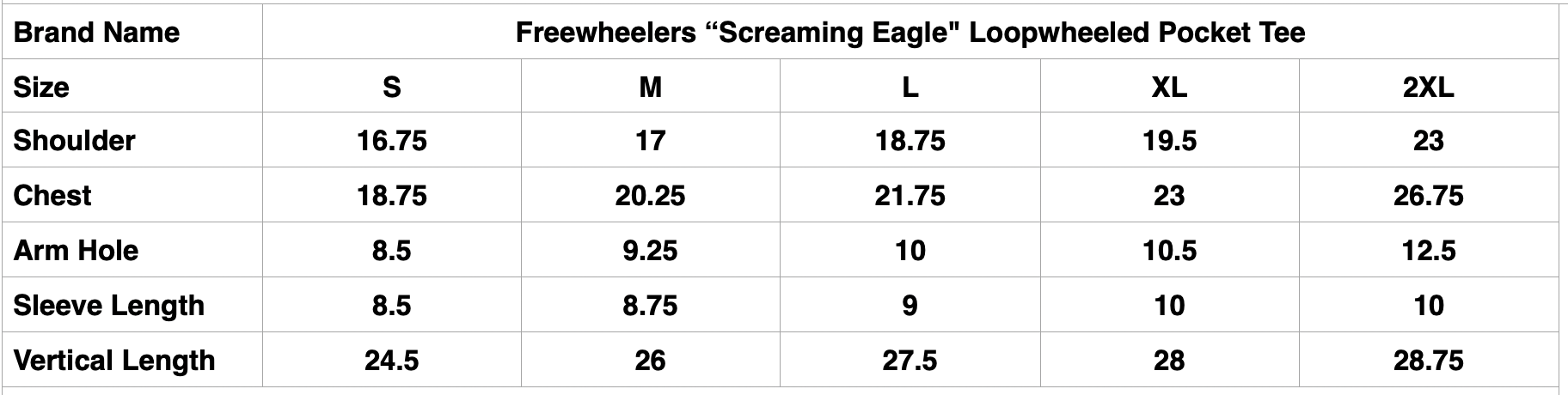 Freewheelers "Screaming Eagle" Loopwheeled Pocket Tee (Shady Black)