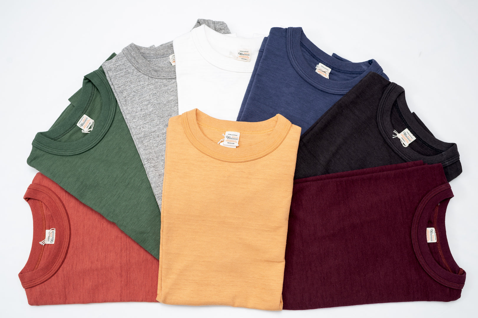 Warehouse 5.5oz "Bamboo Textured" Plain Tee (Orange)