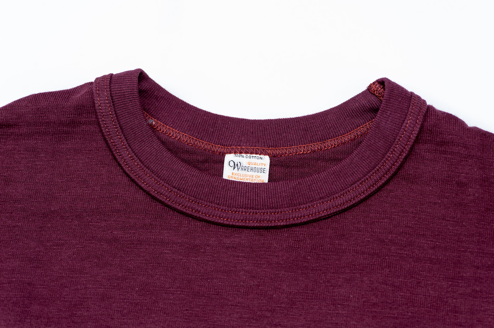 Warehouse 5.5oz "Bamboo Textured" Plain Tee (Bordeaux)