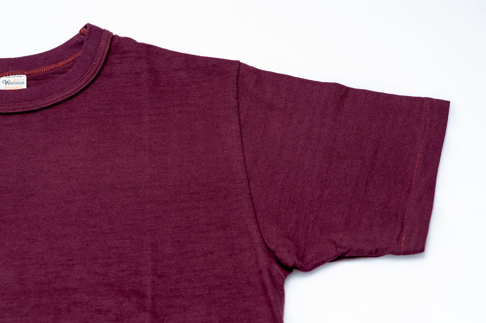 Warehouse 5.5oz "Bamboo Textured" Plain Tee (Bordeaux)