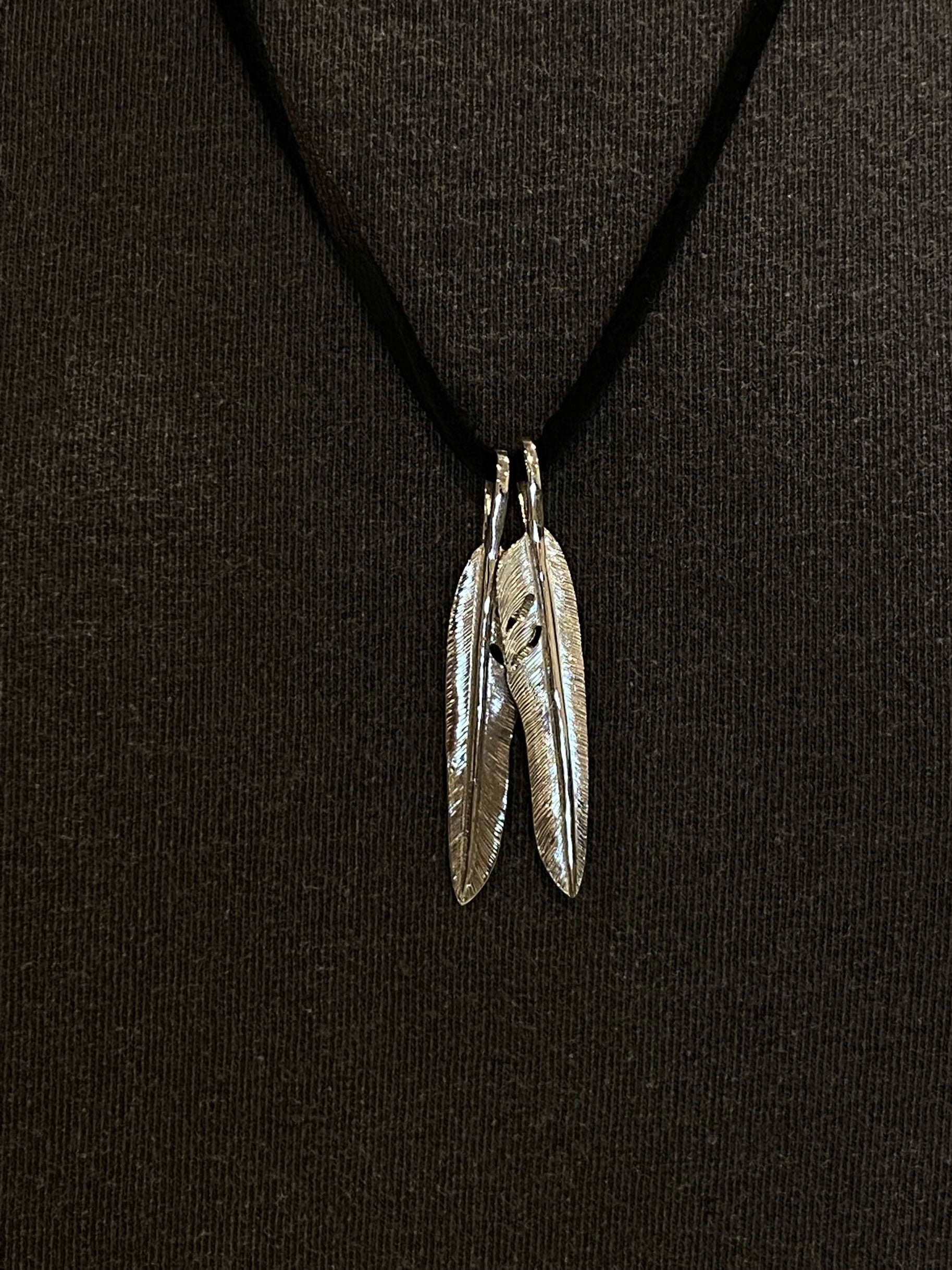 First Arrow's Medium "Kazekiri" Silver Feather Pendants (P-557)