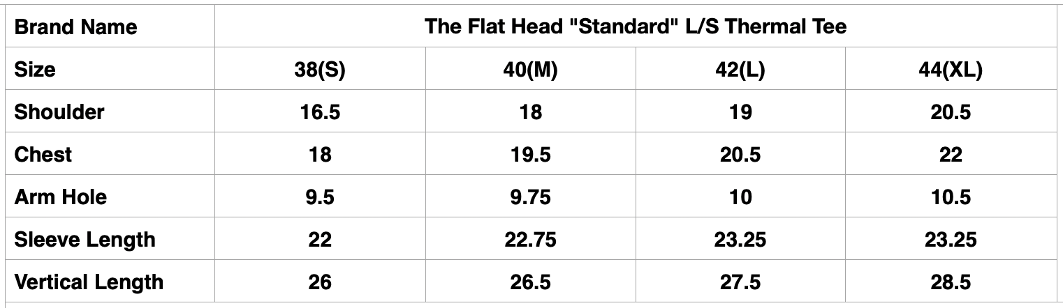 The Flat Head "Standard" L/S Thermal Tee (Mustard)