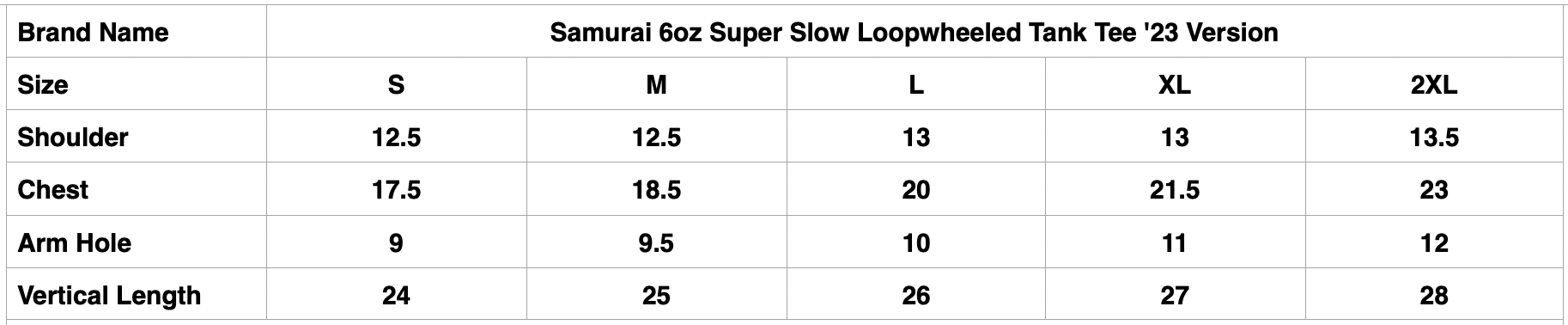 Samurai 6oz Super Slow Loopwheeled Tank Tee '23 Version (Navy)