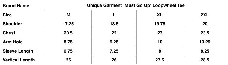 Unique Garment 'Must Go Up' Loopwheel Tee (White)