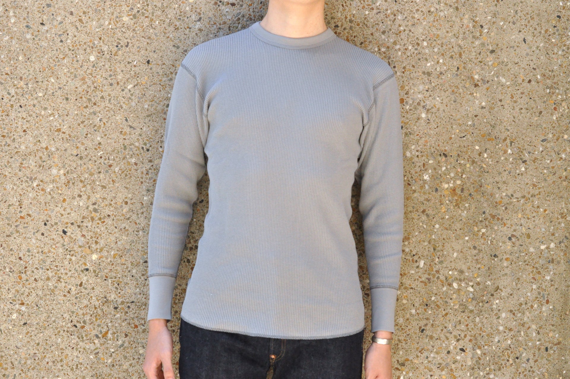 Freewheelers "Crew Neck" L/S Thermal (Silver Grey)