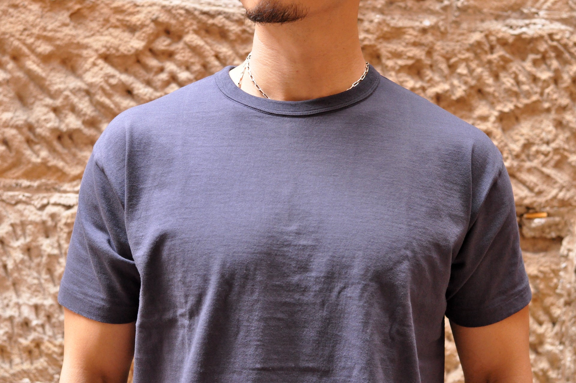 Unique Garment 7oz 'Airy' Plain Loopwheel Tee (Navy)