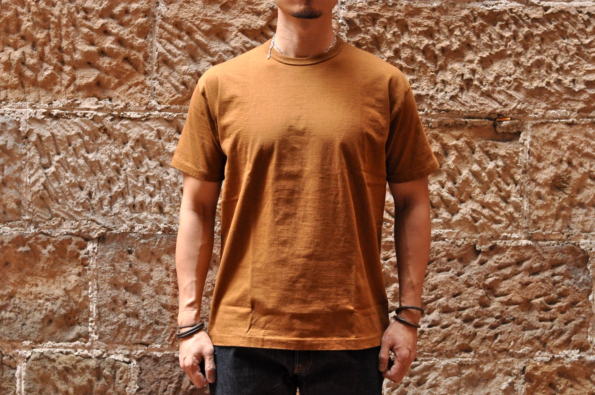 Unique Garment 7oz 'Airy' Plain Loopwheel Tee (Brown)