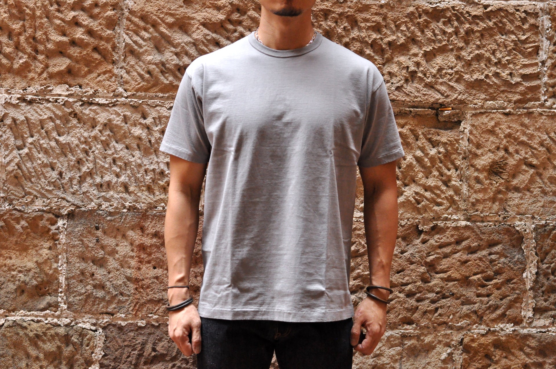 Unique Garment 7oz 'Airy' Plain Loopwheel Tee (Grey)